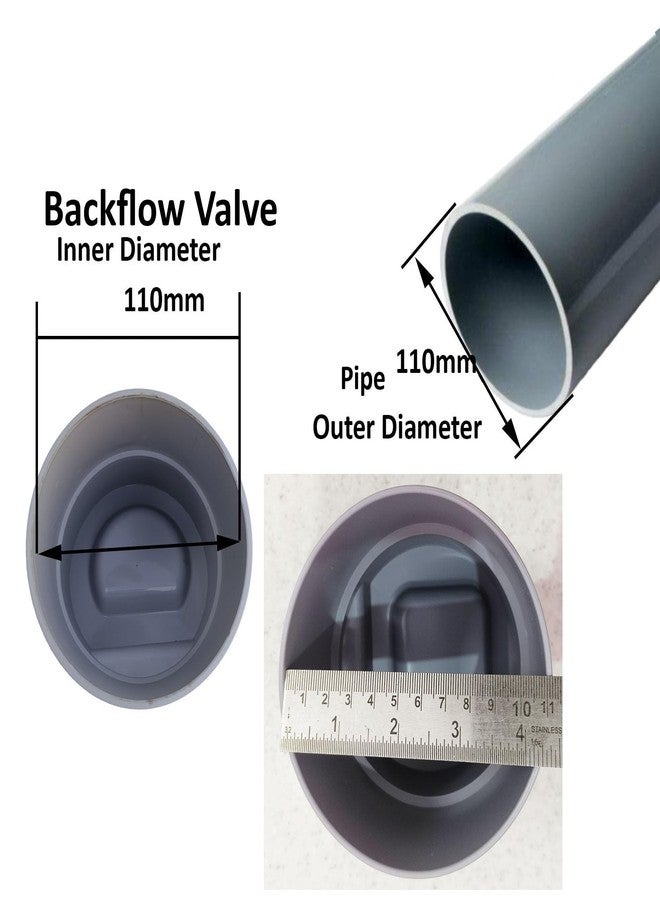 ES EKSAFAR ESEKSAFAR PVC Drain Backflow Valve, Anti Rats Cockroaches, Snakes Backflow Strainer [Drain Cap/Drain Cover/Hose Non Return Water Valve for PVC pipe (110mm (4 inch)) - Image 2